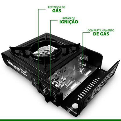 Fogareiro Flex Titanium Preto